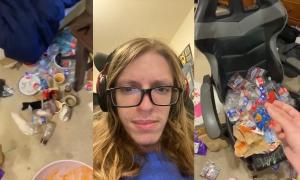 EN VIDEO: la asquerosa y sucia habitación de un joven streamer en Twitch
