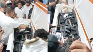 VIDEO: Llenaron ataúd de armas durante funeral de famoso narcotraficante en Ecuador