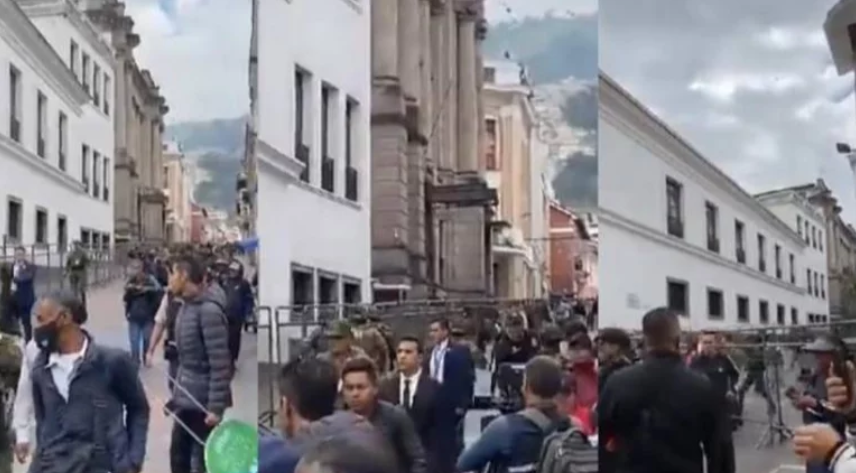 EN VIDEO: Se registró un tiroteo cerca del Palacio de Gobierno de Ecuador en Quito