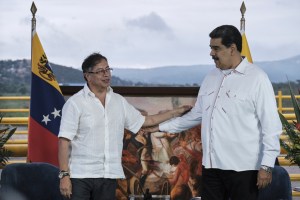 Maduro recibió a Petro en Miraflores para reunirse por quinta vez en los últimos dos años (VIDEO)