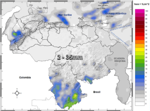 Inameh prevé lluvias de intensidad variable en algunos estados de Venezuela este #1Mar