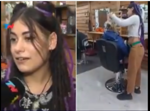 Se hizo las trenzas en una peluquería, no quiso pagar y la dejaron pelada (VIDEO)