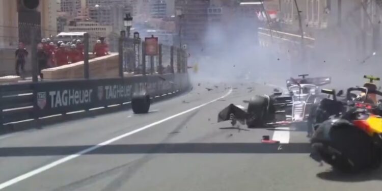 El impactante accidente de “Checo” Pérez en la primera vuelta del GP de Mónaco de Fórmula 1